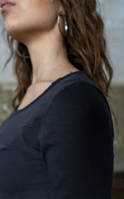 CROP TOP 3/4 NOIRE