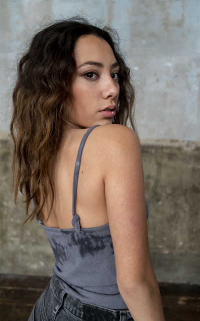 BLACK TIE DYE LINEN