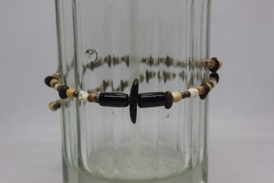 TAGUA PLANA, AÇAÍ, VERTEBRAS, CRISTAL, MADERA Y LATÓN