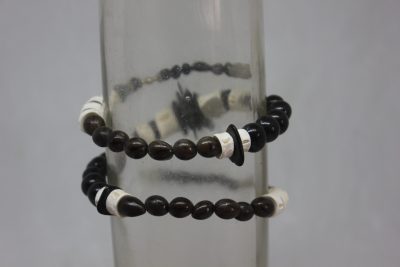 TAGUA PLANA, PALMA, VERTEBRAS Y LATÓN